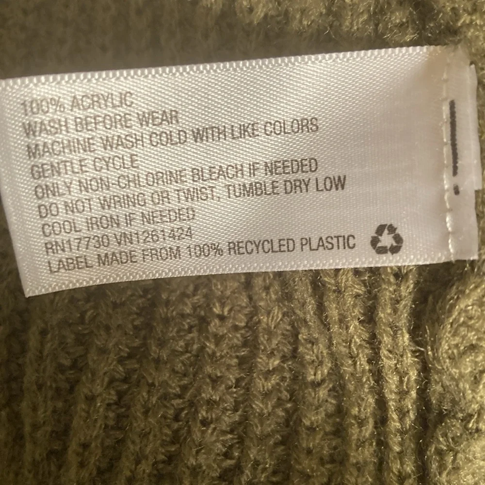 🍋 Art Class olive cardigan with unique braided back detail, medium (7/8) - Picture 5 of 5